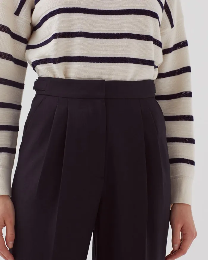 Women Camille 8211 Pleated Wool Trousers Black Beauty Comptoir Des Cotonniers Trousers Women Camille 8211 Pleated Wool Trousers Black Beauty Comptoir Des Cotonniers Trousers