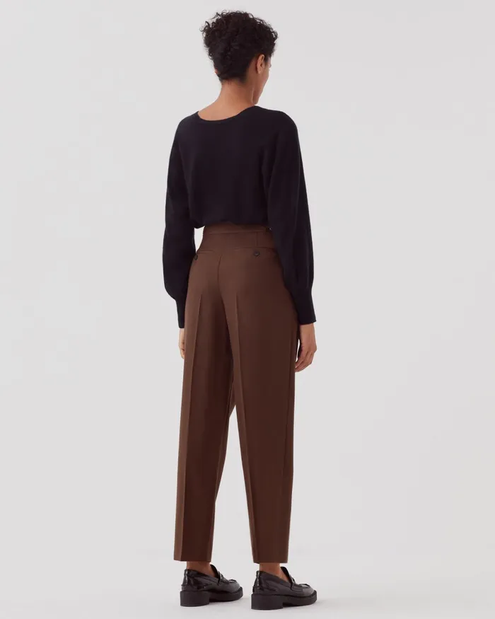 Women Camille 8211 Pleated Wool Trousers Coffee Bean Comptoir Des Cotonniers Trousers Women Camille 8211 Pleated Wool Trousers Coffee Bean Comptoir Des Cotonniers Trousers