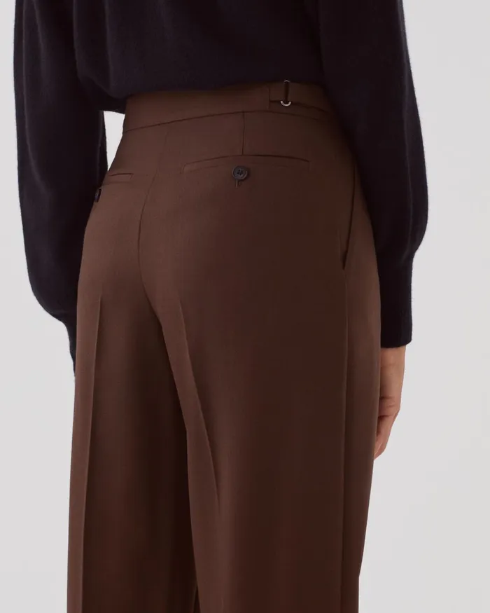 Women Camille 8211 Pleated Wool Trousers Coffee Bean Comptoir Des Cotonniers Trousers Women Camille 8211 Pleated Wool Trousers Coffee Bean Comptoir Des Cotonniers Trousers