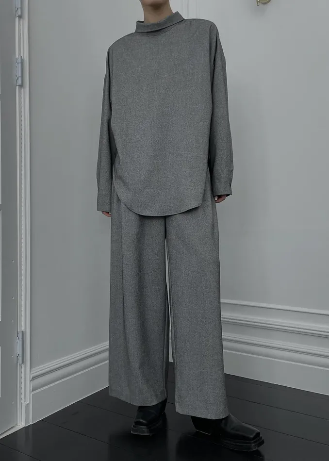 Women Casey Pleated Trousers 8211 Grey The Frankie Shop Bottoms