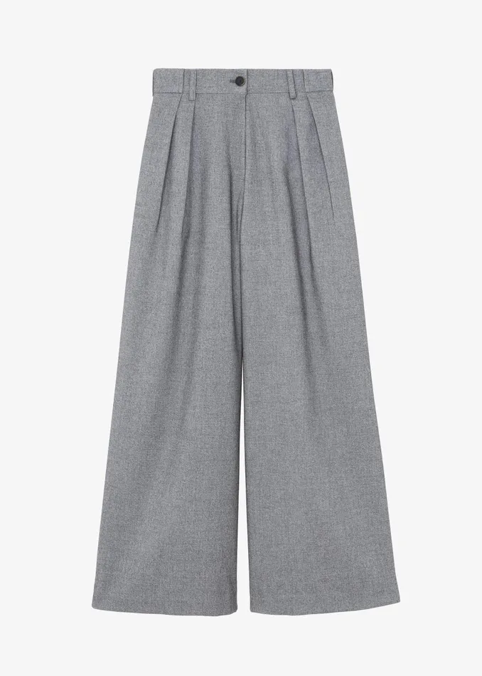 Women Casey Pleated Trousers 8211 Grey The Frankie Shop Bottoms