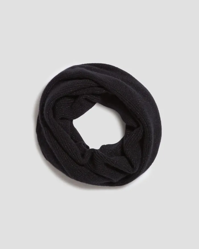 Women Cashmere Blend Snood Black Lurex Comptoir Des Cotonniers