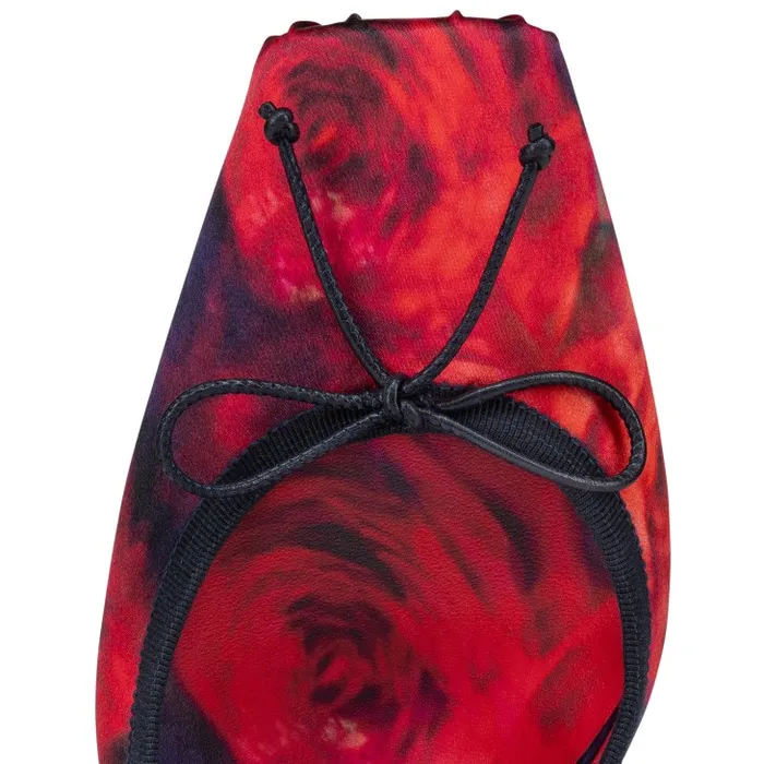 Women Cassia Lace Up 100 Mm Strappy Pumps 8211 Roses Printed Crepe Satin 8211 Multicolor Christian Louboutin Pumps