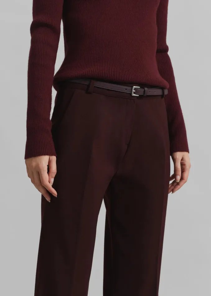Women Castel Bootcut Pants 8211 Burgundy The Frankie Shop Bottoms