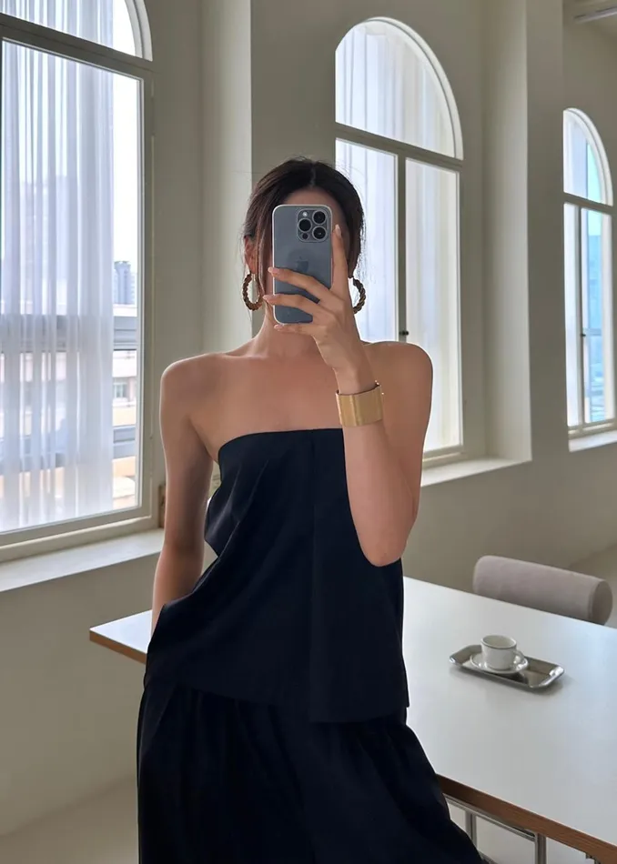 Women Catalina Tube Top 8211 Black The Frankie Shop Tops