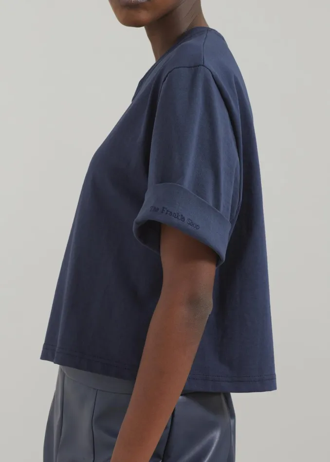 Women Cece TShirt 8211 Navy The Frankie Shop Tops