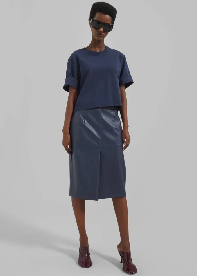 Women Cece TShirt 8211 Navy The Frankie Shop Tops