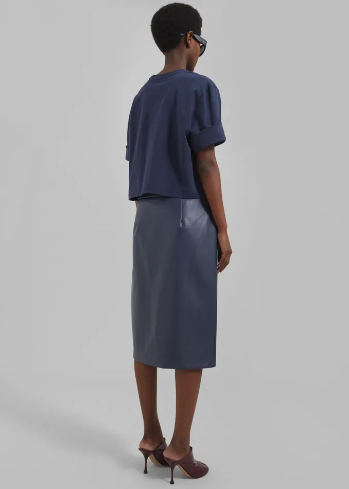 Women Cece TShirt 8211 Navy The Frankie Shop Tops