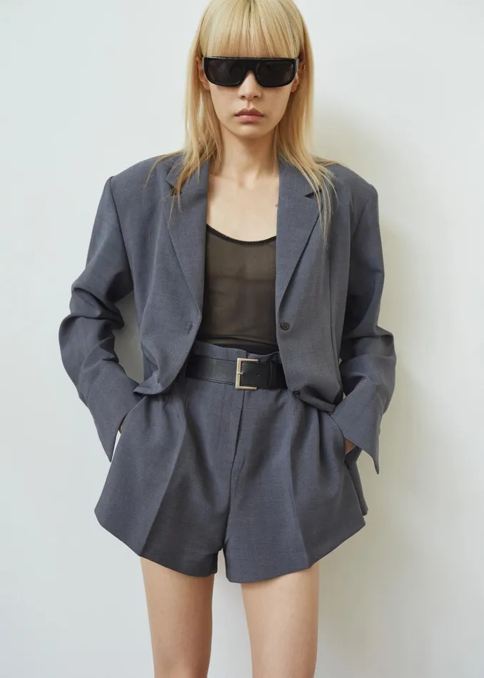 Women Chappell Padded Blazer 8211 Grey The Frankie Shop Outerwear