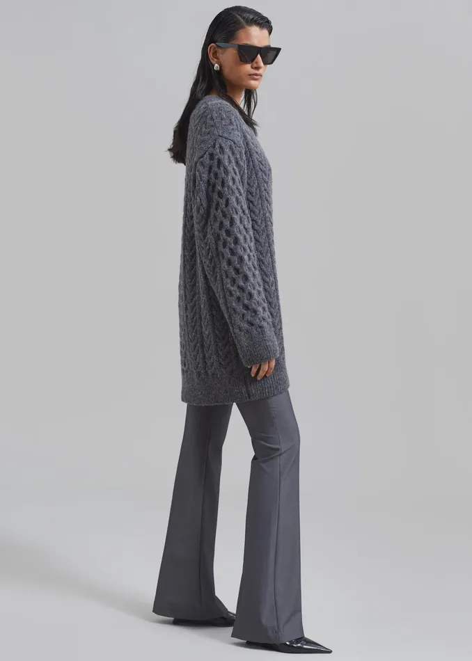 Women Charley Bootcut Pants 8211 Charcoal The Frankie Shop Bottoms