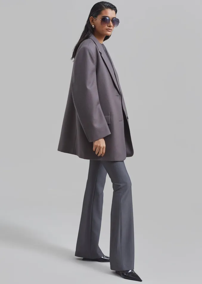 Women Charley Bootcut Pants 8211 Charcoal The Frankie Shop Bottoms