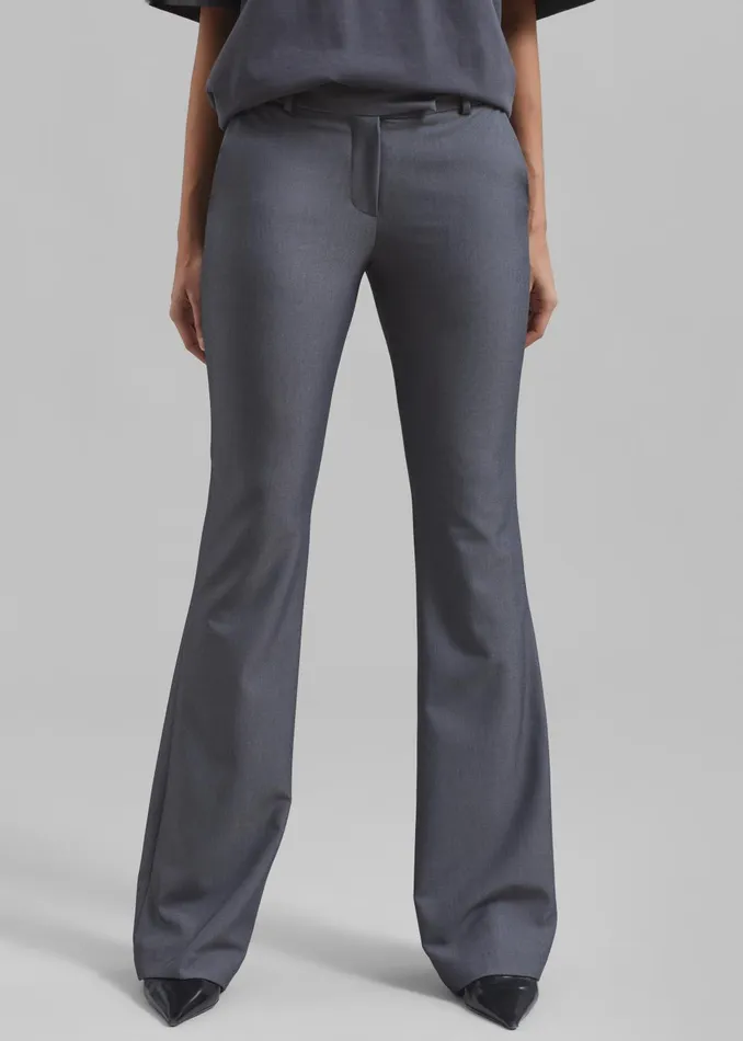 Women Charley Bootcut Pants 8211 Charcoal The Frankie Shop Bottoms