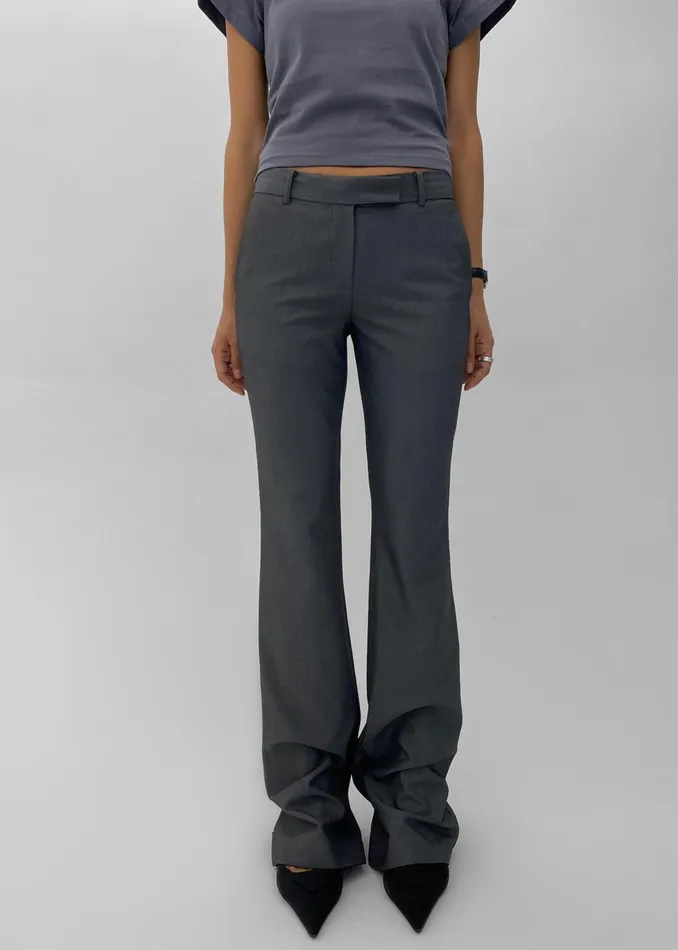 Women Charley Bootcut Pants 8211 Charcoal The Frankie Shop Bottoms
