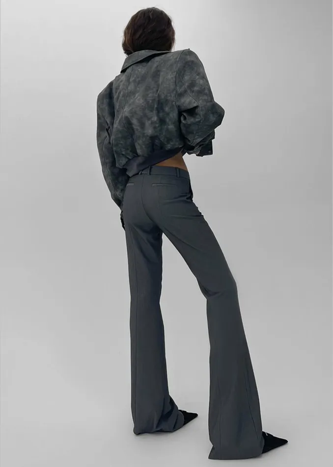 Women Charley Bootcut Pants 8211 Charcoal The Frankie Shop Bottoms
