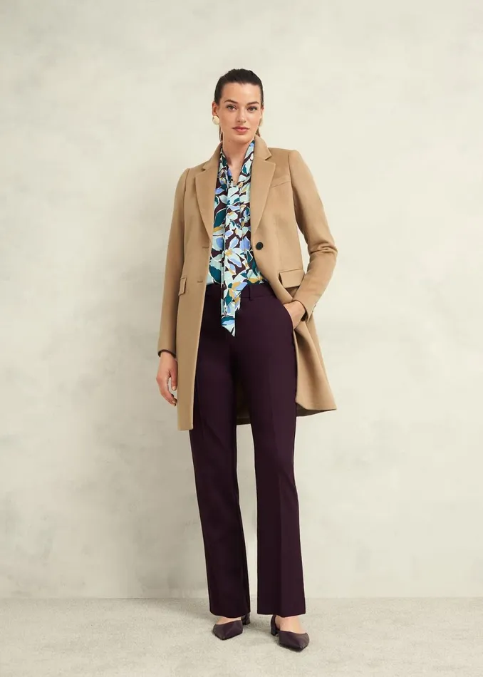 Women Coats and Jackets Hobbs Petite Cavendish Wool Coat Hobbs Camel