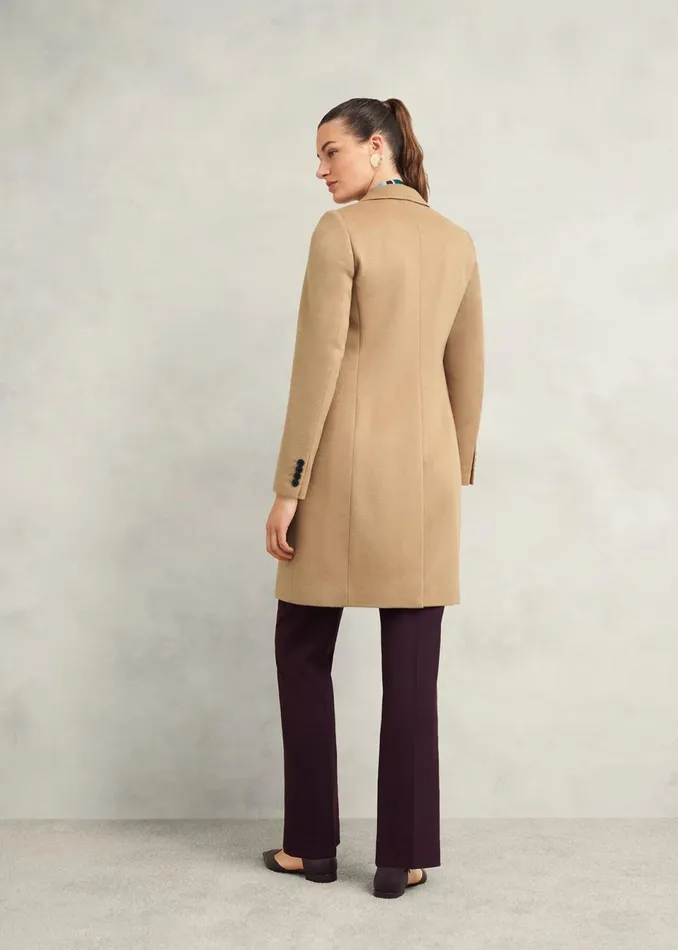 Women Coats and Jackets Hobbs Petite Cavendish Wool Coat Hobbs Camel