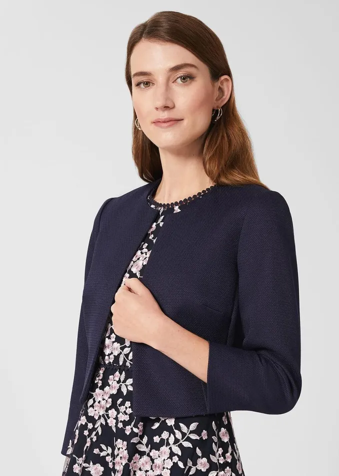 Women Coats and Jackets Hobbs Petite Elize Jacket Midnight Navy
