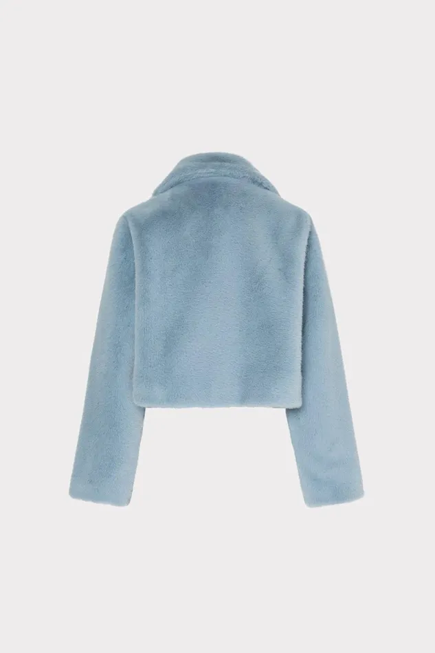 Women Coats and Jackets Milly Arya Faux Fur Jacket Blue Women Coats and Jackets Milly Arya Faux Fur Jacket Blue