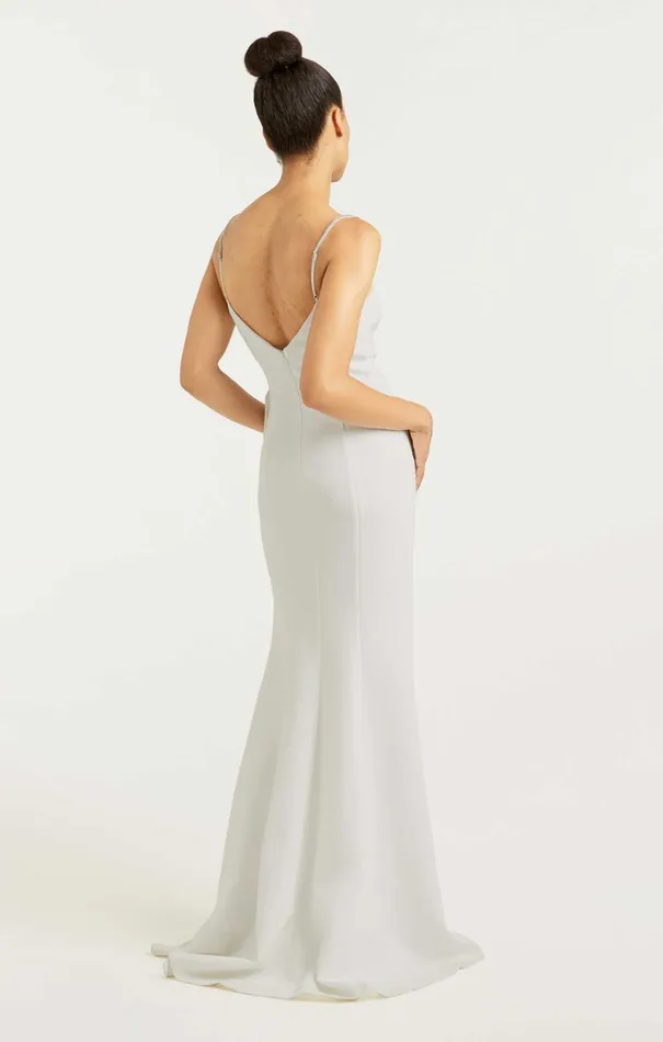 Women Cocktail and Evening Cinq Sept Emmie Gown Ivory