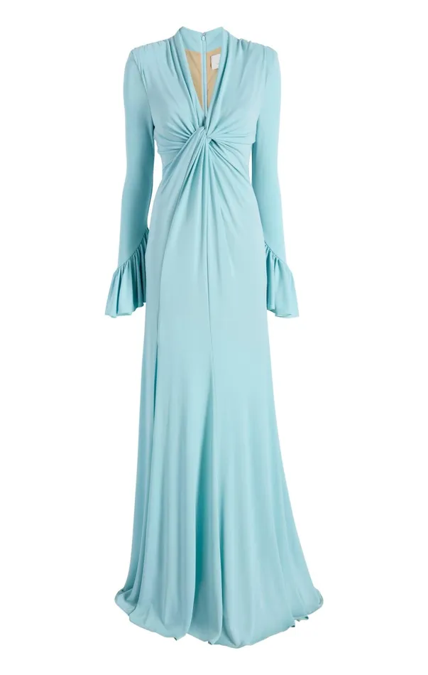 Women Cocktail and Evening Cinq Sept Evelyn Gown Morning Sky