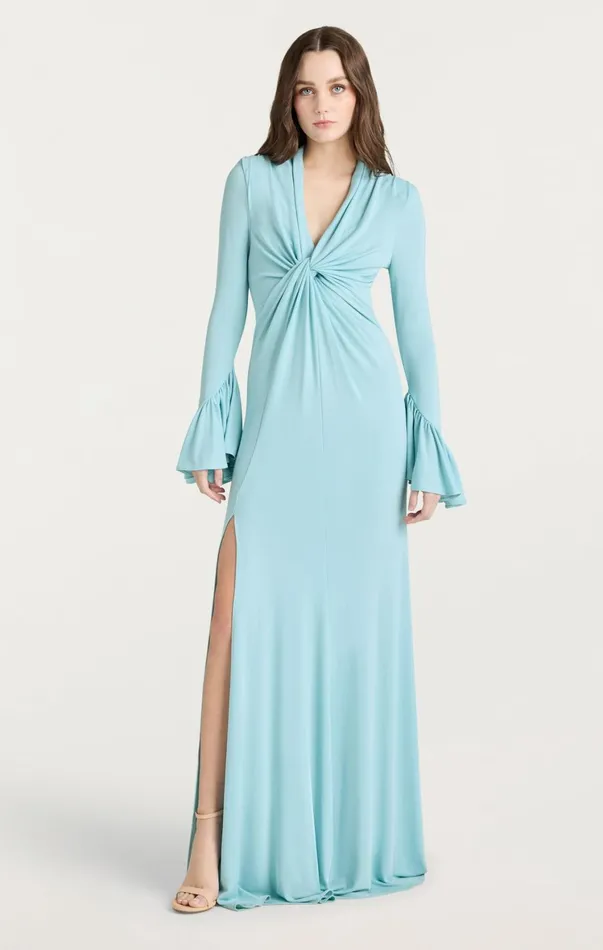 Women Cocktail and Evening Cinq Sept Evelyn Gown Morning Sky