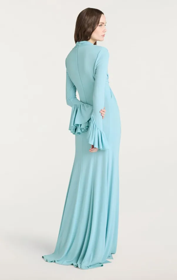 Women Cocktail and Evening Cinq Sept Evelyn Gown Morning Sky