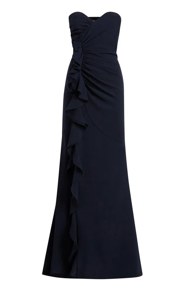 Women Cocktail and Evening Cinq Sept Hyde Gown Navy