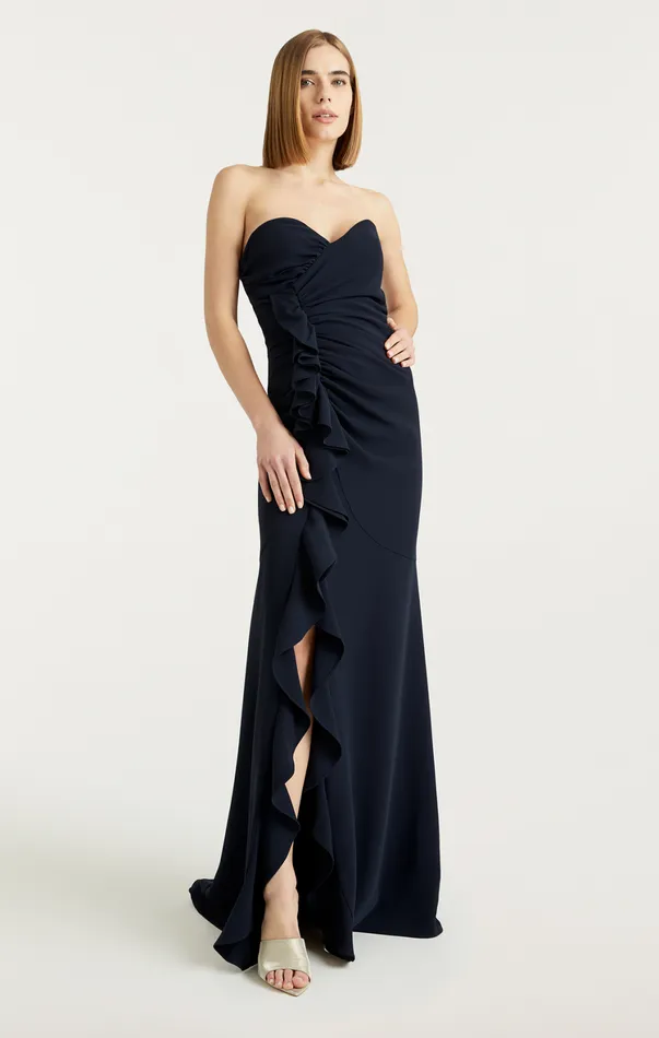 Women Cocktail and Evening Cinq Sept Hyde Gown Navy