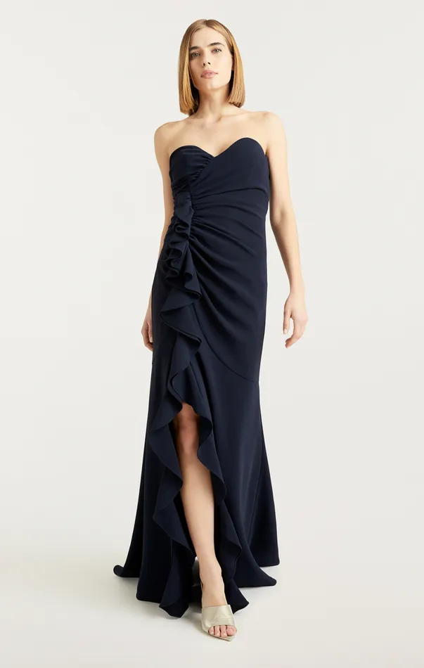 Women Cocktail and Evening Cinq Sept Hyde Gown Navy