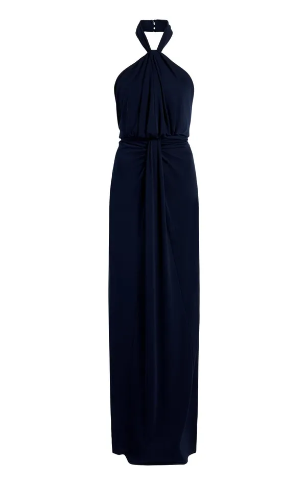 Women Cocktail and Evening Cinq Sept Kaily Gown Navy