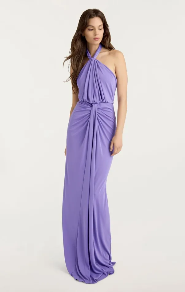 Women Cocktail and Evening Cinq Sept Kaily Gown Plum Burst
