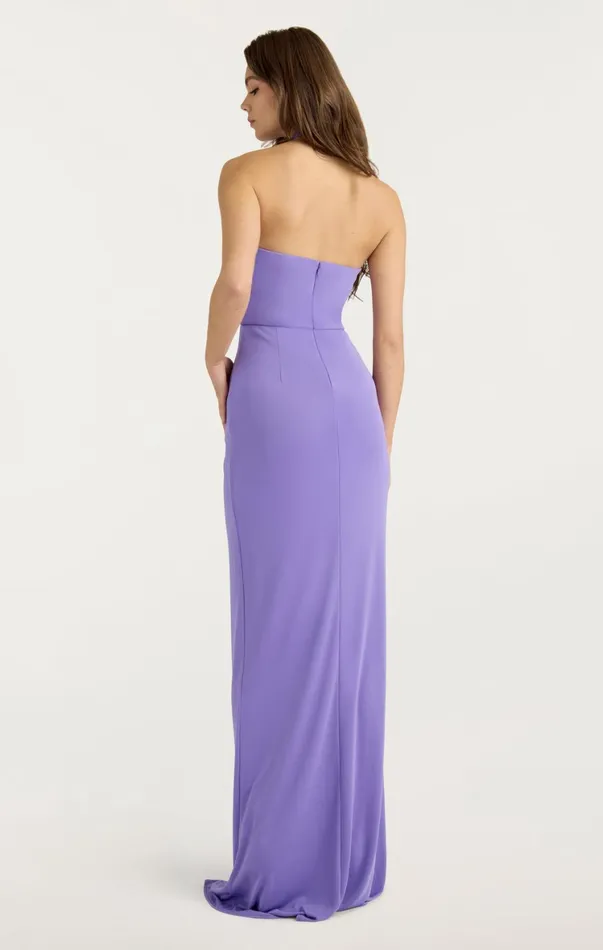 Women Cocktail and Evening Cinq Sept Kaily Gown Plum Burst