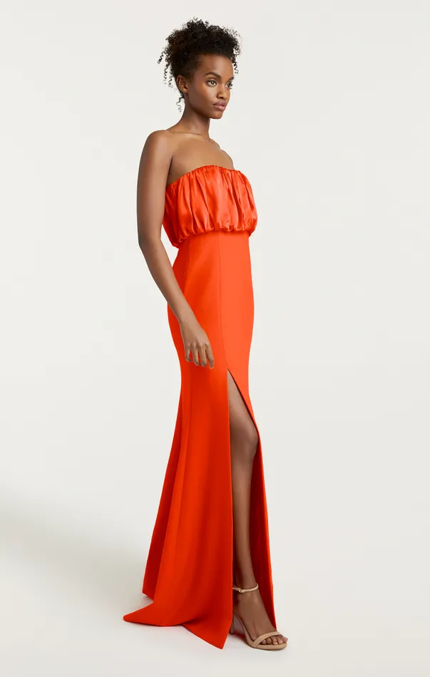 Women Cocktail and Evening Cinq Sept Laurence Gown Cherry Tomato