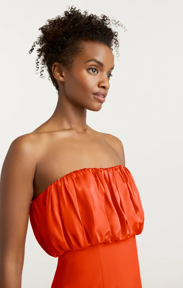 Women Cocktail and Evening Cinq Sept Laurence Gown Cherry Tomato