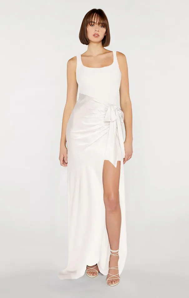 Women Cocktail and Evening Cinq Sept Marian Gown Ivory