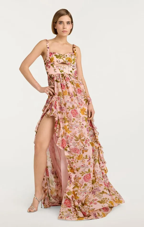 Women Cocktail and Evening Cinq Sept Xiomara Dress Soft Pink Multi