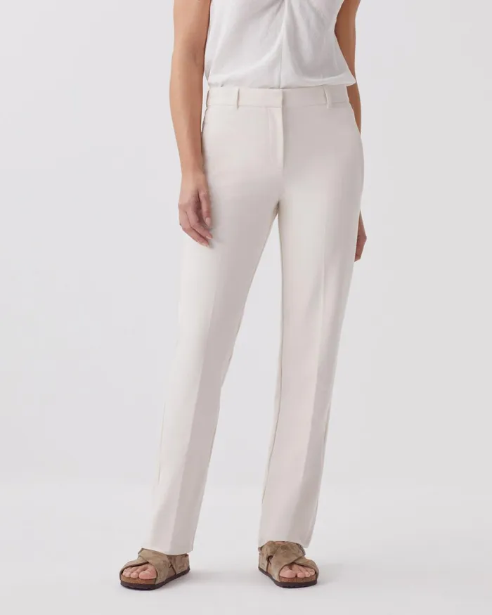 Women Colette 8211 Slim Fit Straight Trousers Pastel Pink Comptoir Des Cotonniers Trousers