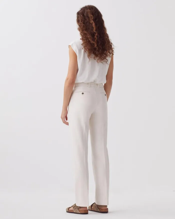Women Colette 8211 Slim Fit Straight Trousers Pastel Pink Comptoir Des Cotonniers Trousers