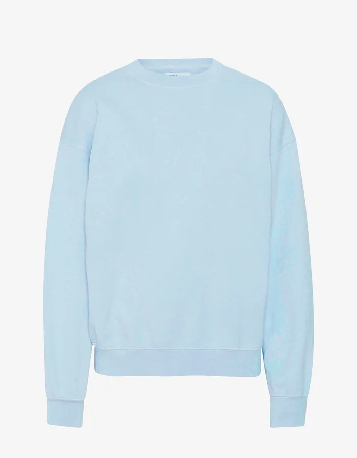 Women Colorfulstandard Organic Oversized Crew 8211 Polar Blue Crewneck Sweatshirts