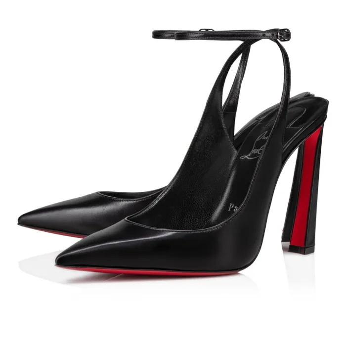 Women Condora Strap 100 Mm Strappy Pumps 8211 Leather 8211 Black Christian Louboutin Pumps