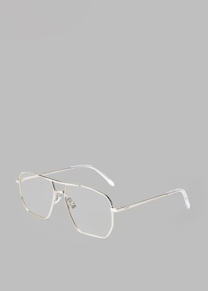 Women Coperni Aviator Sunglasses 8211 SilverClear The Frankie Shop