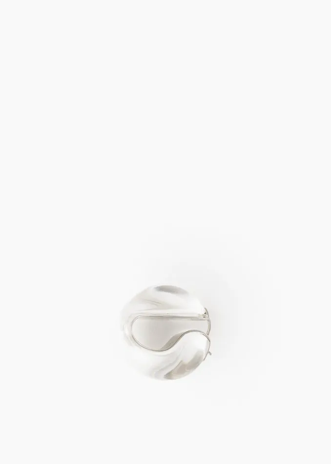 Women Coperni Logo Earrings 8211 Clear Transparent The Frankie Shop