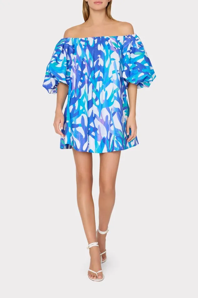 Women CoverUps Milly Jamie Under The Sea Off The Shoulder Mini Dress Blue Multi Women CoverUps Milly Jamie Under The Sea Off The Shoulder Mini Dress Blue Multi