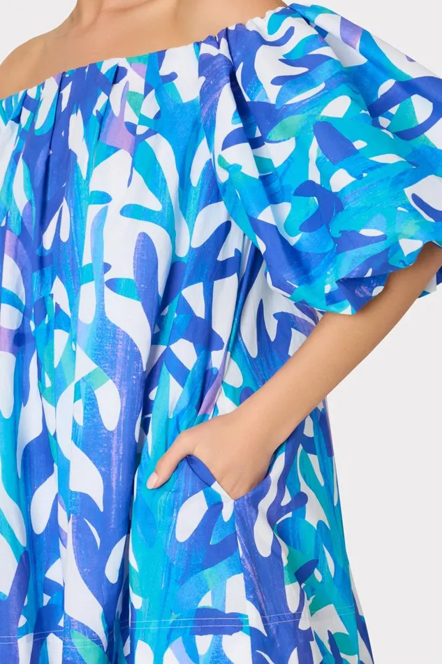 Women CoverUps Milly Jamie Under The Sea Off The Shoulder Mini Dress Blue Multi Women CoverUps Milly Jamie Under The Sea Off The Shoulder Mini Dress Blue Multi