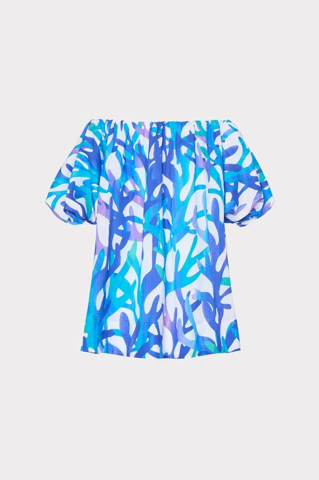 Women CoverUps Milly Jamie Under The Sea Off The Shoulder Mini Dress Blue Multi Women CoverUps Milly Jamie Under The Sea Off The Shoulder Mini Dress Blue Multi
