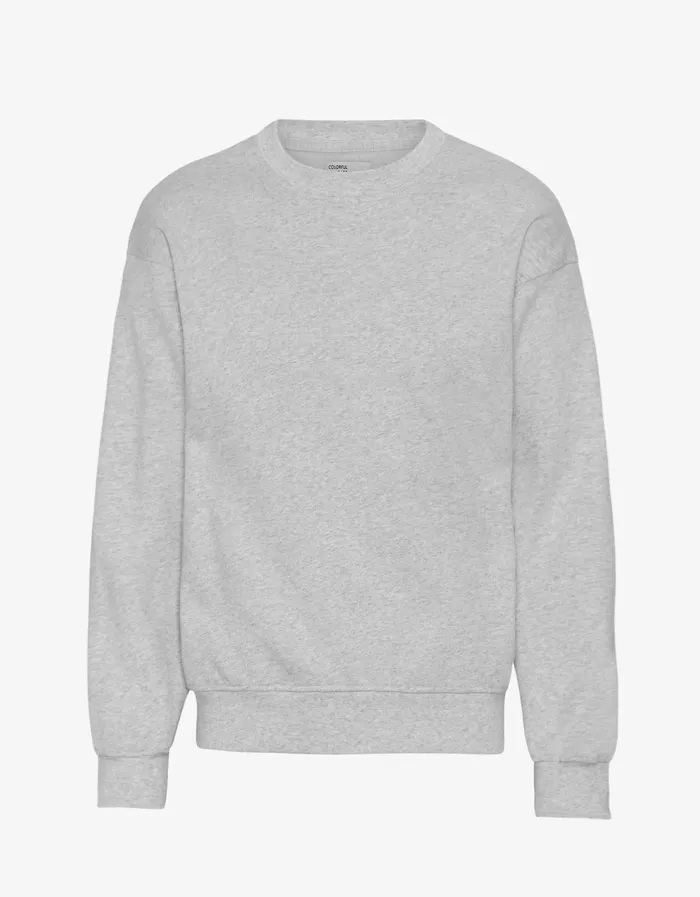 Women Crewneck Sweatshirts Colorfulstandard Organic Oversized Crew 8211 Heather Grey