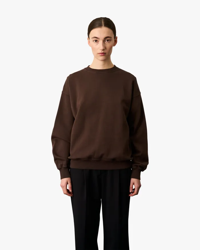 Women Crewneck Sweatshirts Colorfulstandard Organic Oversized Crew 8211 Heather Grey