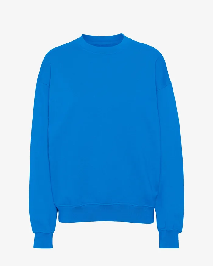 Women Crewneck Sweatshirts Colorfulstandard Organic Oversized Crew 8211 Pacific Blue
