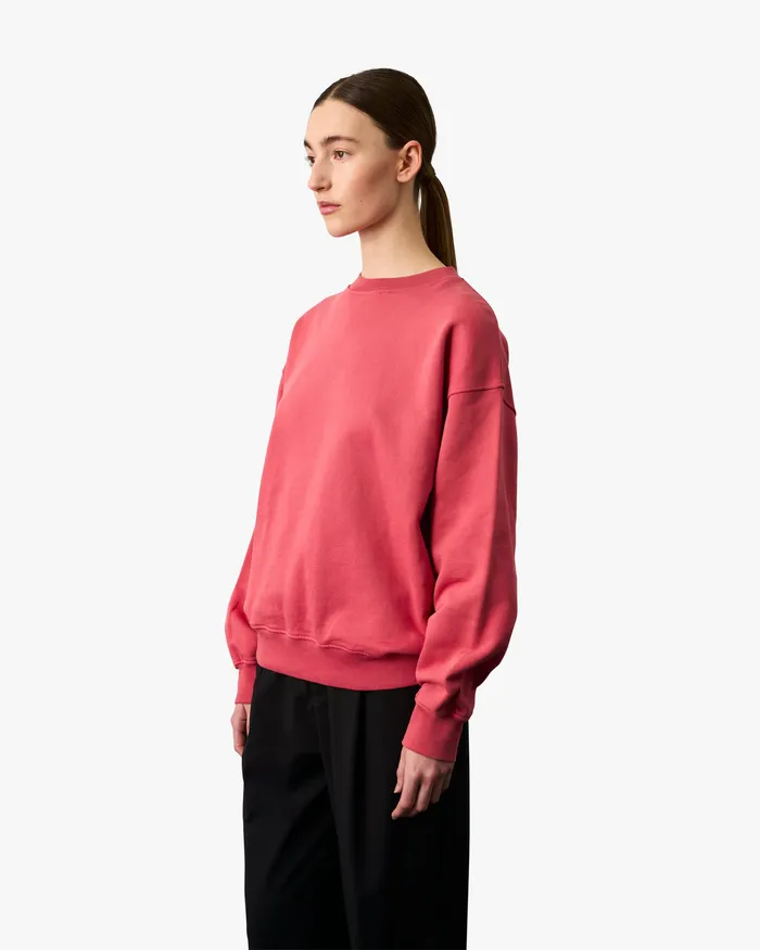 Women Crewneck Sweatshirts Colorfulstandard Organic Oversized Crew 8211 Pacific Blue