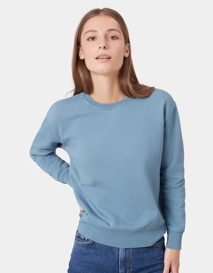 Women Crewneck Sweatshirts Colorfulstandard Women Classic Organic Crew 8211 Emerald Green